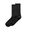 AS COLOUR - 1203 WOS RIB SOCKS (2PK) Black OS