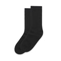 AS COLOUR - 1214 KNIT SOCKS (2 PK) Black 4-8