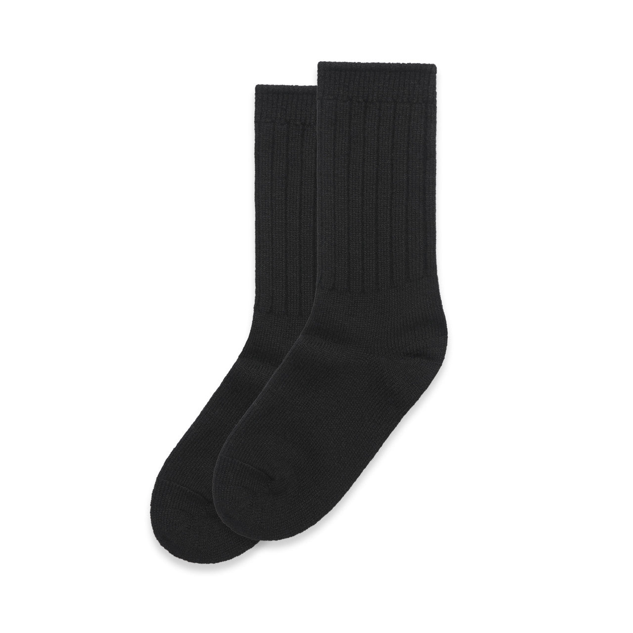 AS COLOUR - 1214 KNIT SOCKS (2 PK) Black 4-8