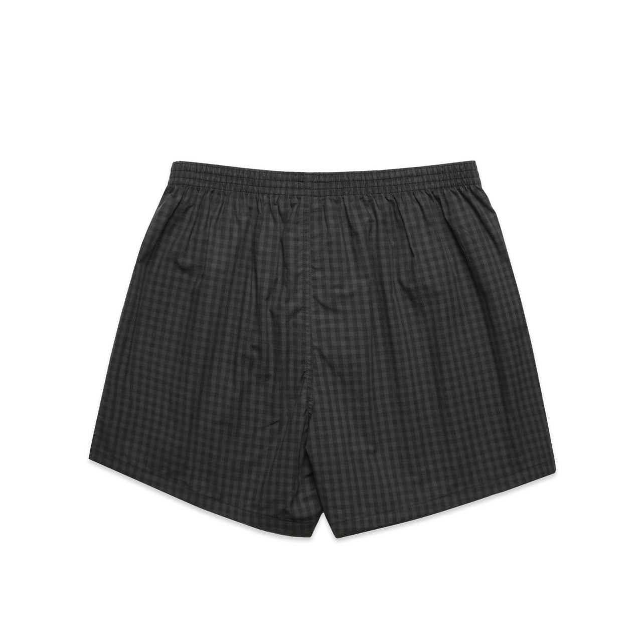 AS COLOUR - 1215 BOXER CHECK SHORTS Black/Coal SML