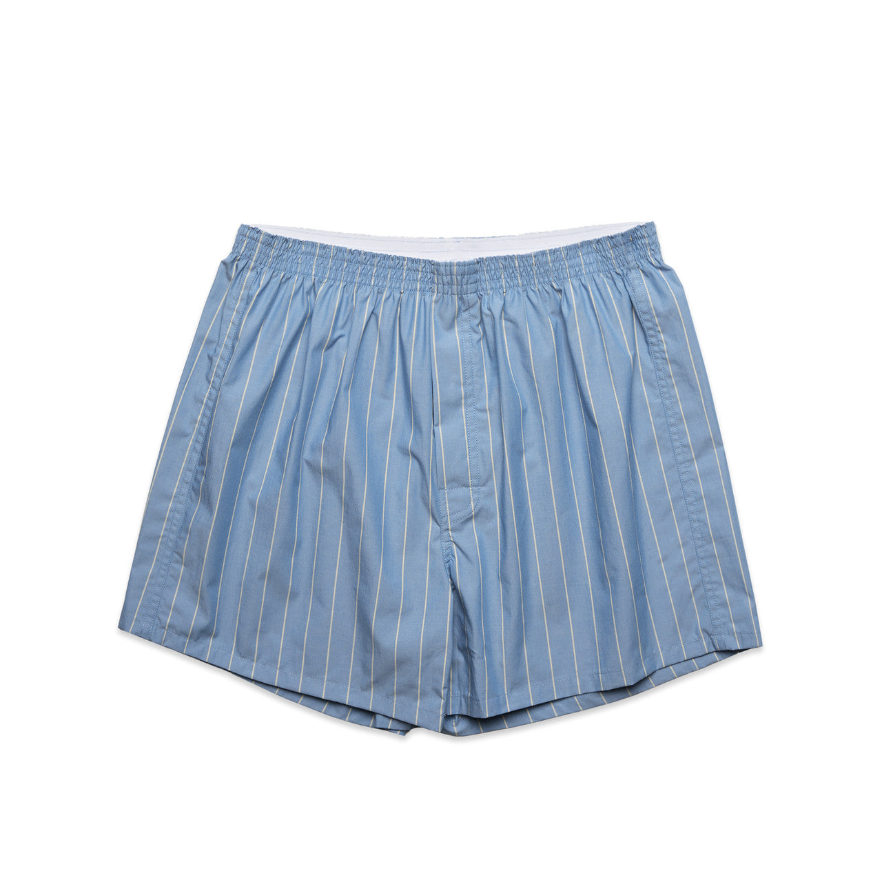 AS COLOUR - 1216 BOXER FINE STRIPE SHORTS Mid Blue/Natural SML