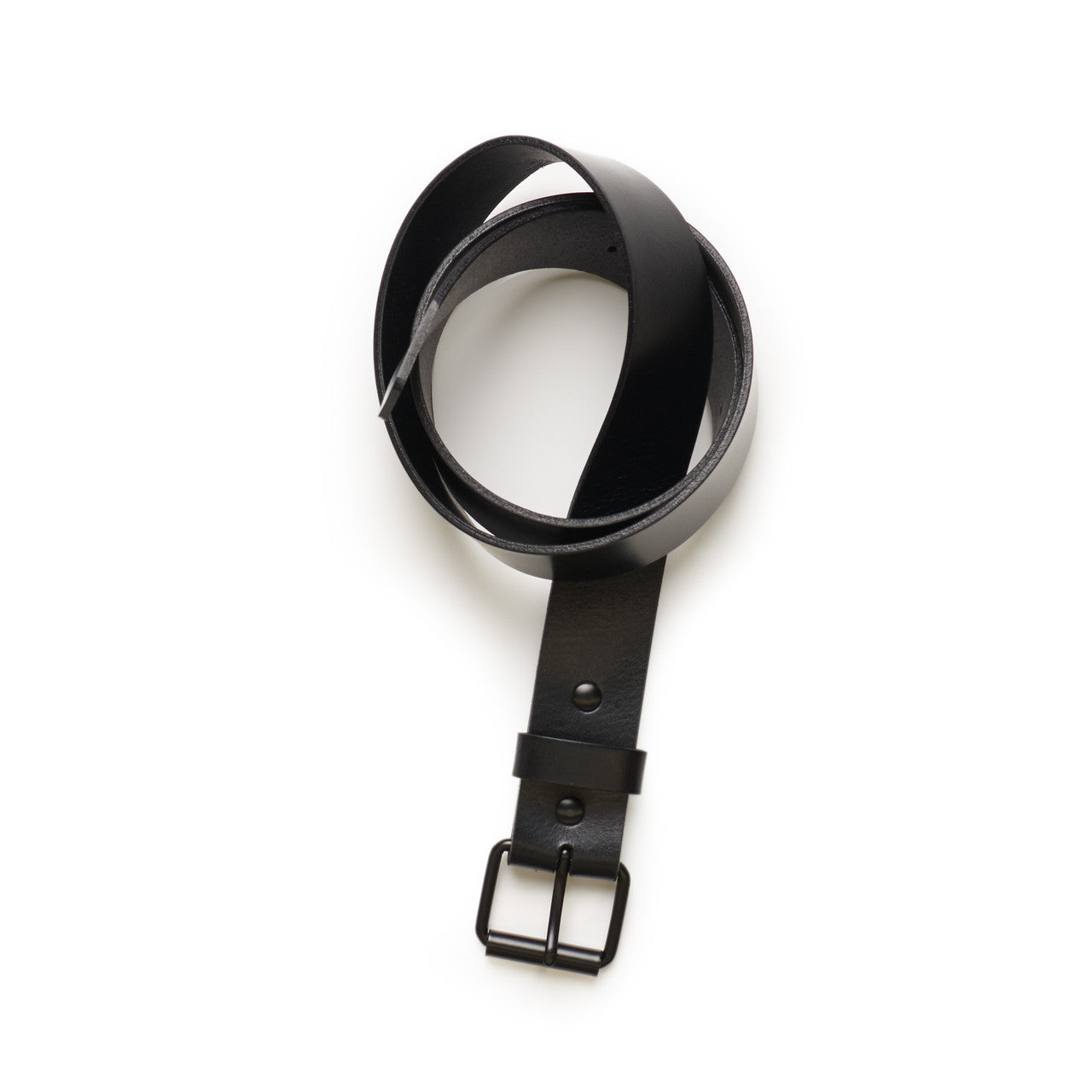 AS COLOUR - 1404 LEATHER BELT Black SML