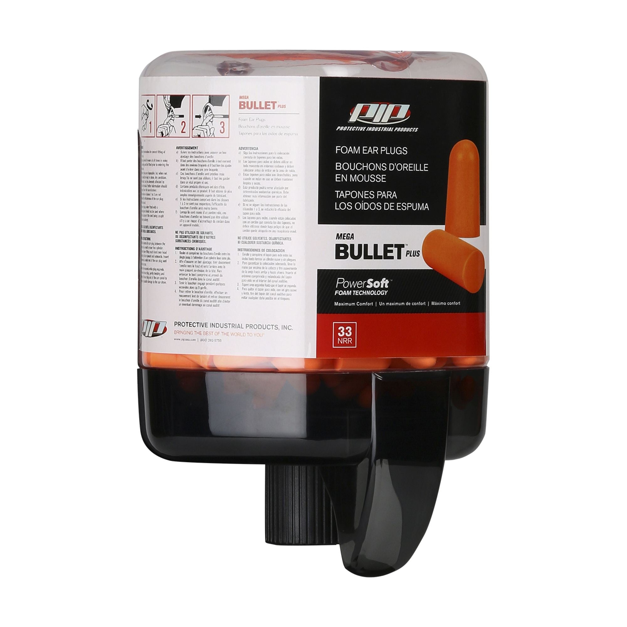 PIP - Mega Bullet Plus Earplugs Class 5 Refill Canister (250 Pairs)