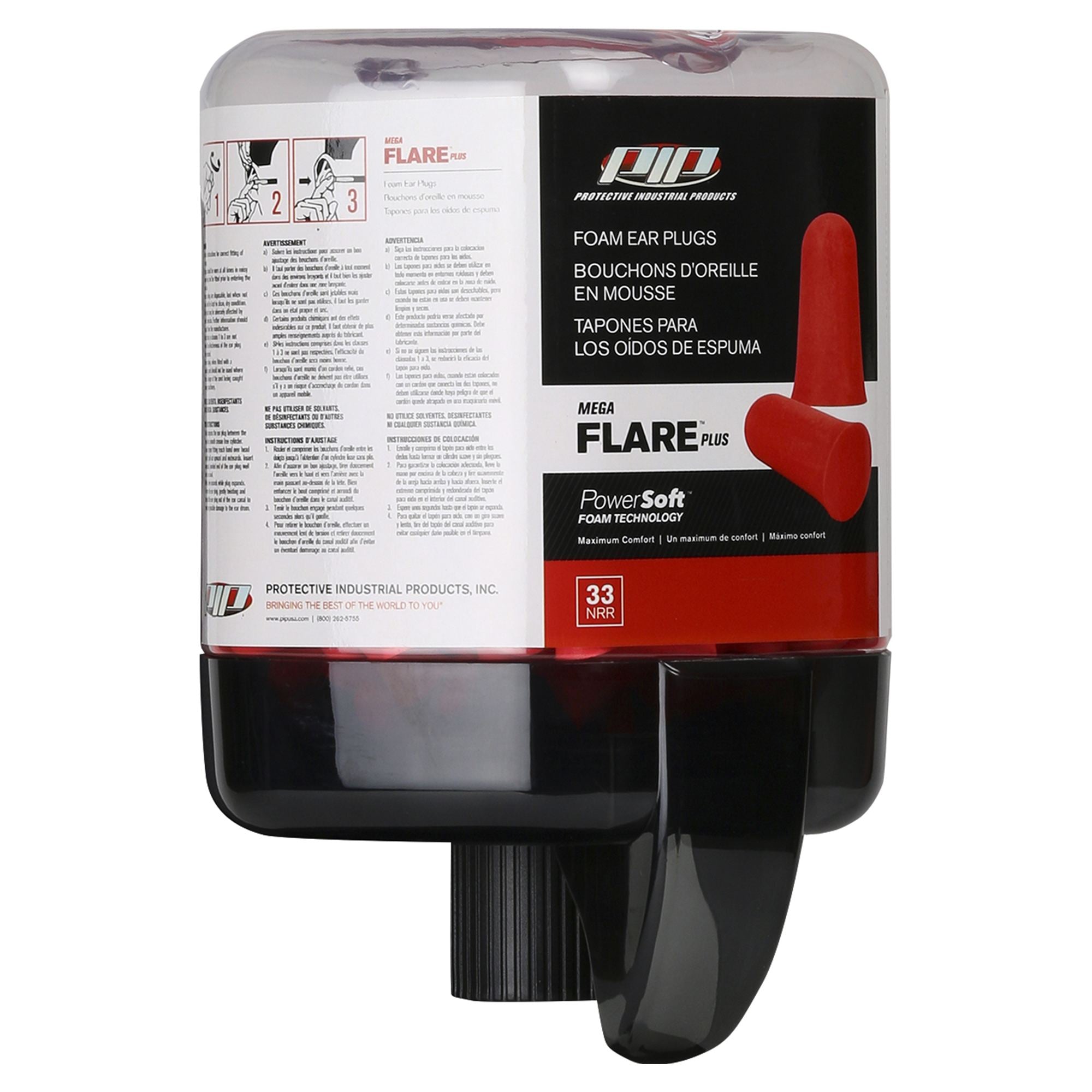 PIP - Mega Flare Plus Earplugs Class 5 Uncorded Refill Canister