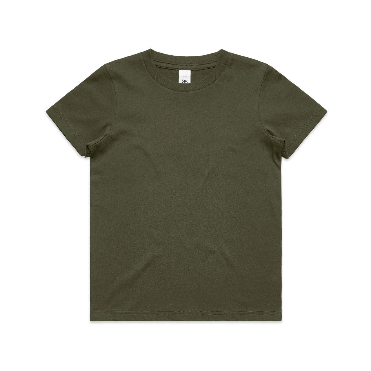AS COLOUR - 3005 KIDS STAPLE TEE Army 2K