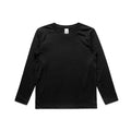 AS COLOUR - 3007 KIDS STAPLE LS TEE Black 2K