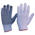 PRO - Knitted Poly/Cotton With PVC Dots Gloves Ladies Size