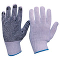 PRO - Knitted Poly/Cotton With PVC Dots Gloves Mens Size