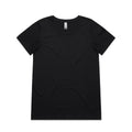 AS COLOUR - 4011 SHALLOW SCOOP TEE Black XSM