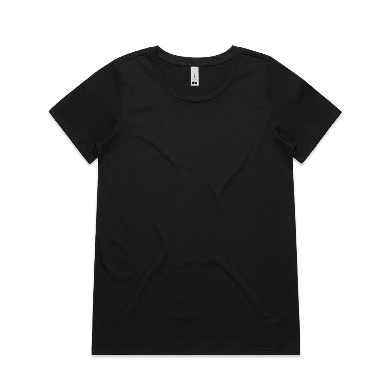 AS COLOUR - 4011 SHALLOW SCOOP TEE Black XSM