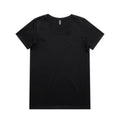 AS COLOUR - 4019 WOS MAPLE SCOOP TEE Black XSM