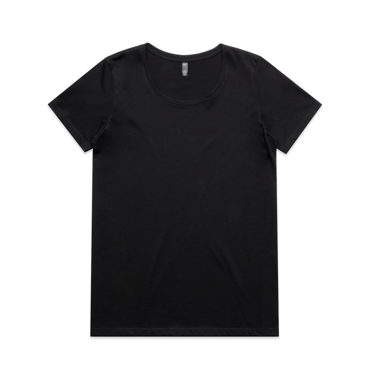 AS COLOUR - 4019 WOS MAPLE SCOOP TEE Black XSM