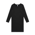 AS COLOUR - 4033 MIKA ORGANIC LS DRESS Black XSM