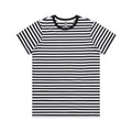 AS COLOUR - 4037 MAPLE STRIPE TEE Black/White XSM