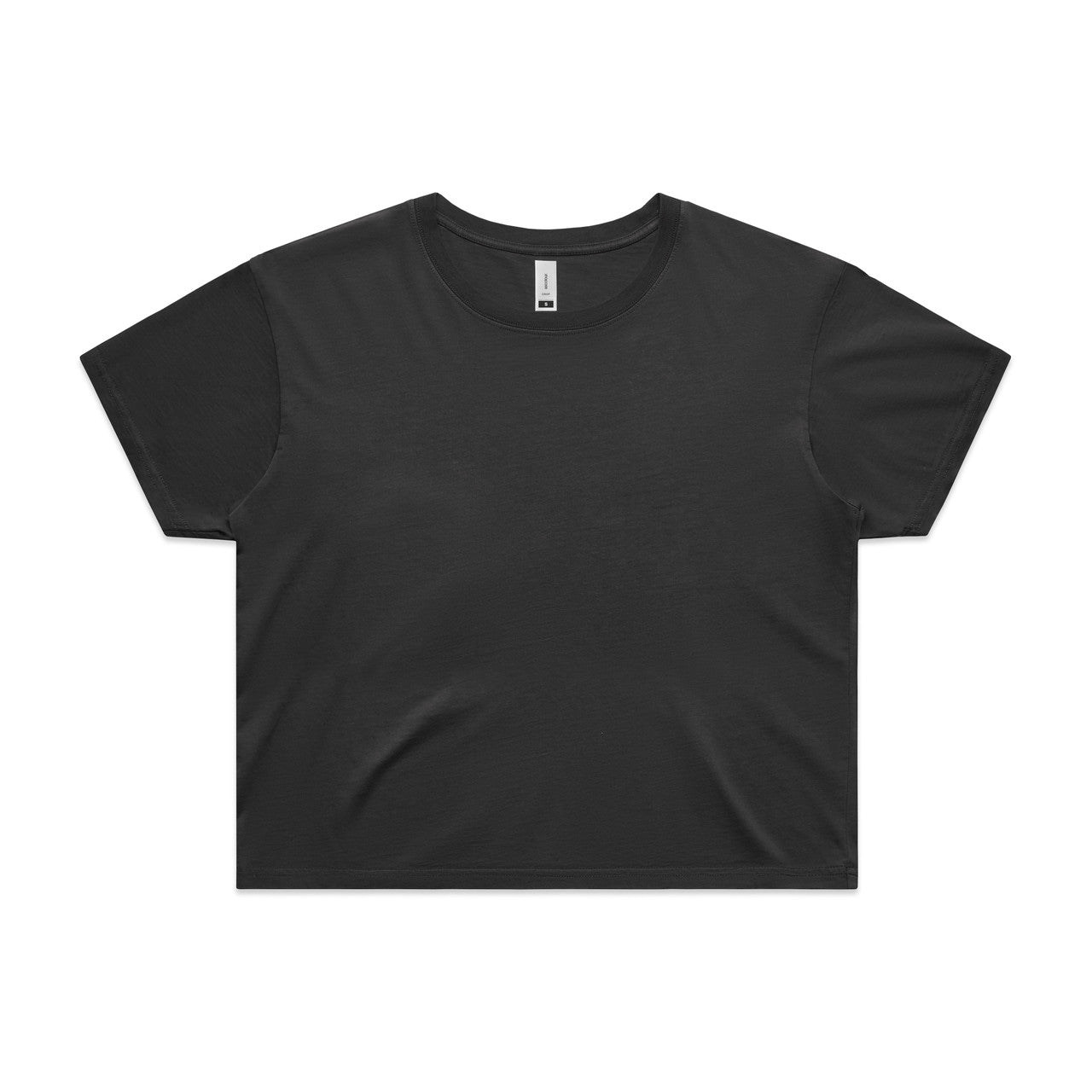AS COLOUR - 4062F FADED CROP TEE Faded Black XSM