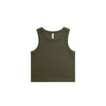 AS COLOUR - 4064G ORGANIC RIB CROP TANK Army XSM