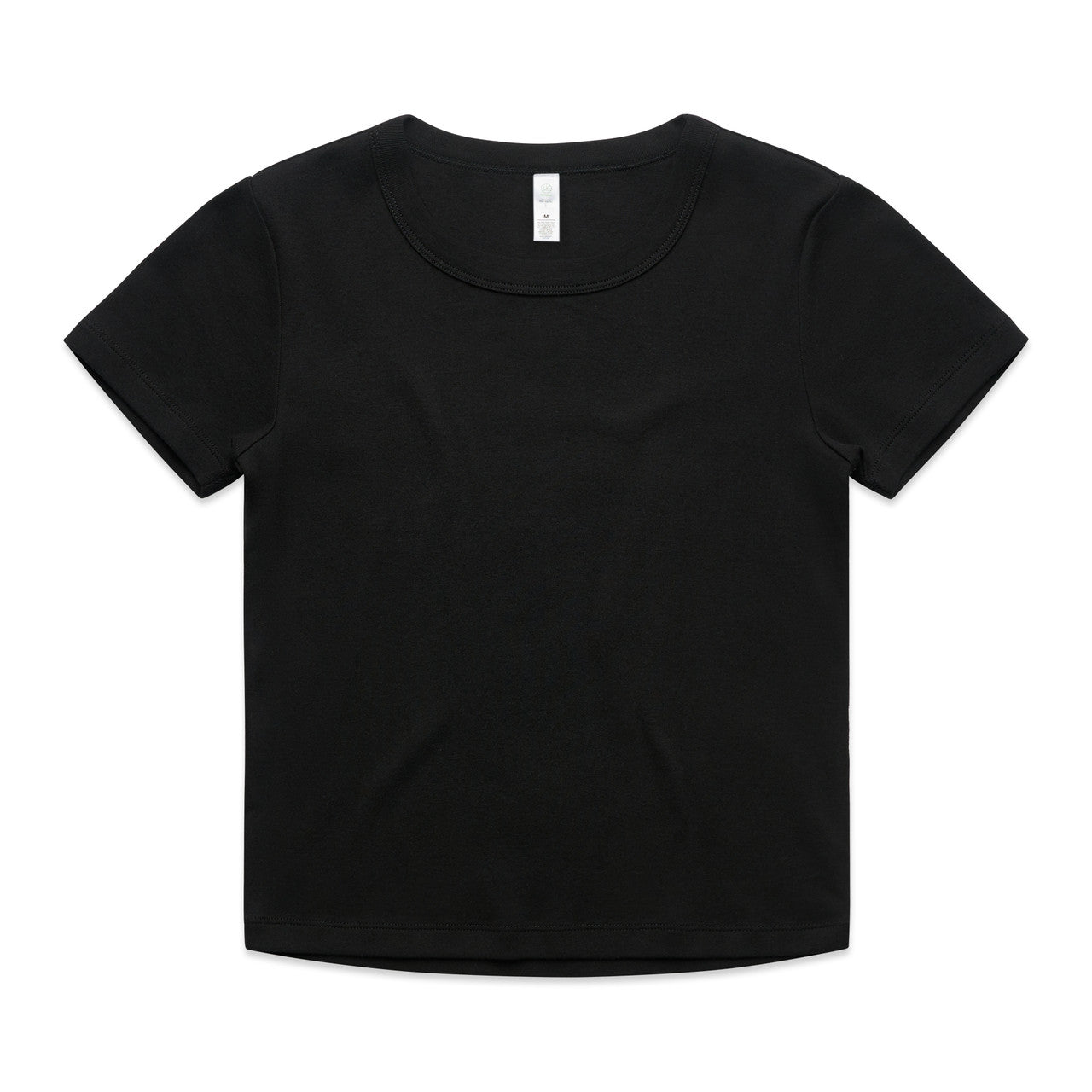 AS COLOUR - 4074 ORGANIC RIB BABY TEE Black XSM