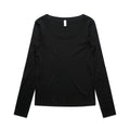 AS COLOUR - 4075 WOS ORGANIC BABY RIB LS Black XSM