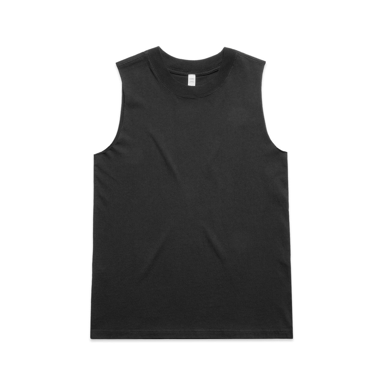 AS COLOUR - 4084 WOS HEAVY FADED TANK Faded Black XSM