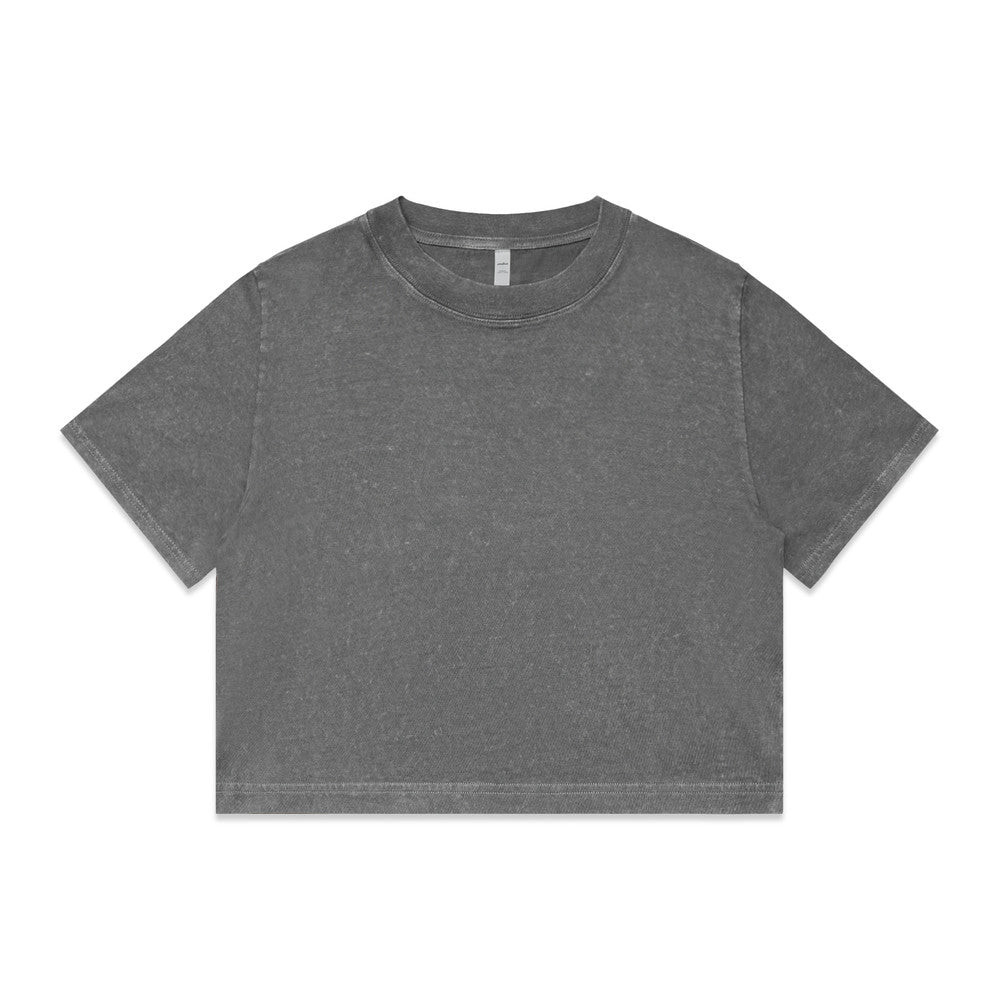 AS COLOUR - 4086 WOS STONE WASH HEAVY CROP