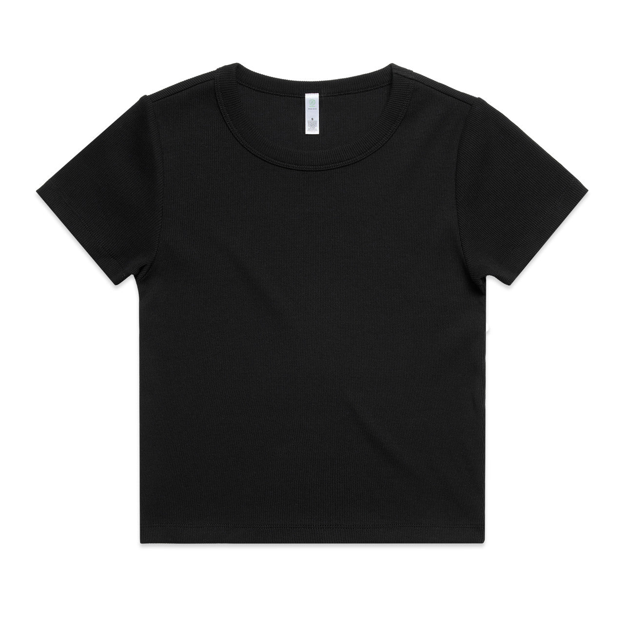 AS COLOUR - 4092G ORGANIC RIB TEE Black XSM