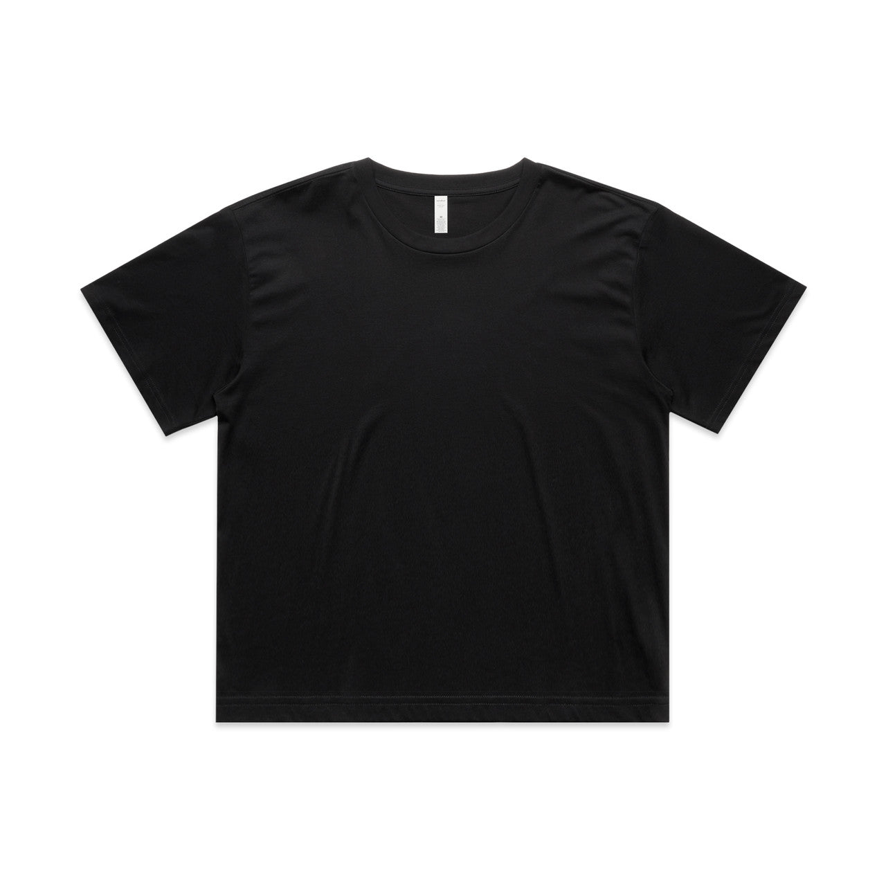 AS COLOUR - 4093 WOS MARTINA CROP TEE Black XSM