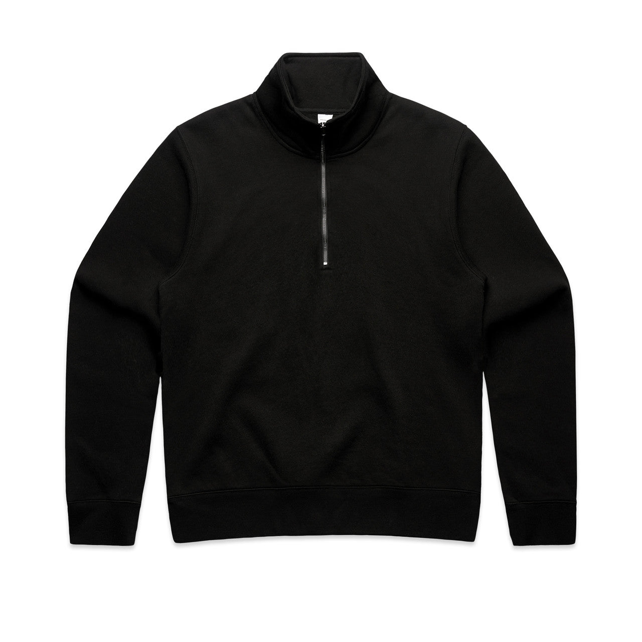 AS COLOUR - 4125 WOS HALF ZIP CREW Black XSM