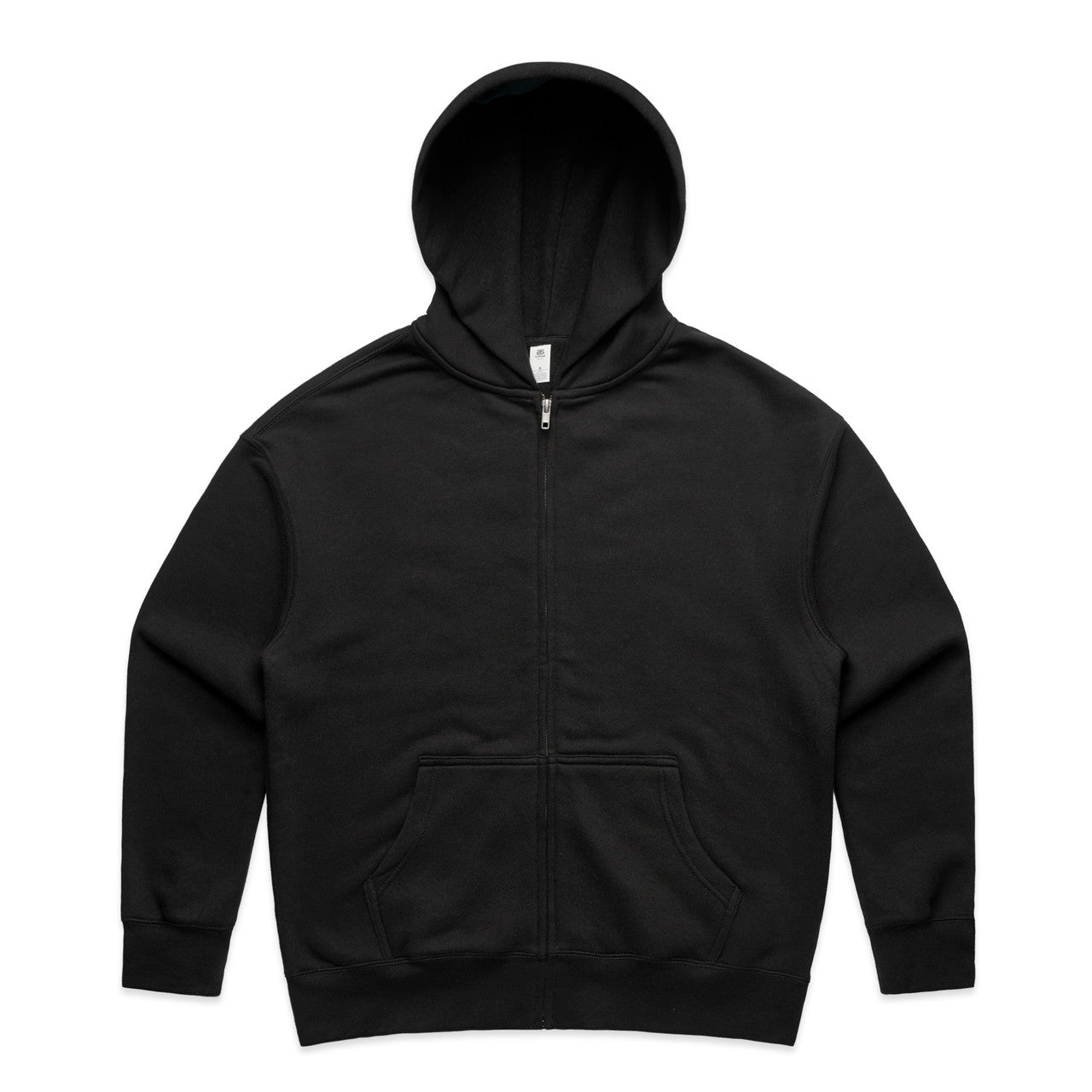 AS COLOUR - 4162 WOS RELAX ZIP HOOD Black XSM