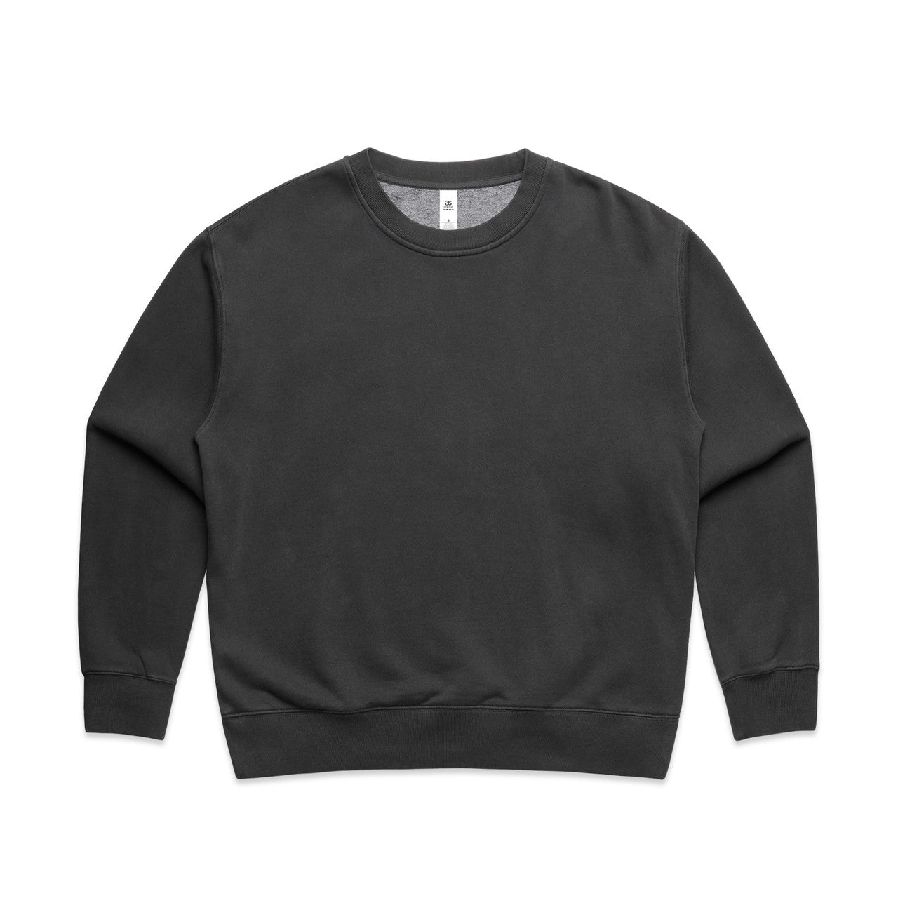 AS COLOUR - 4165 WOS RELAX FADED CREW Faded Black XSM