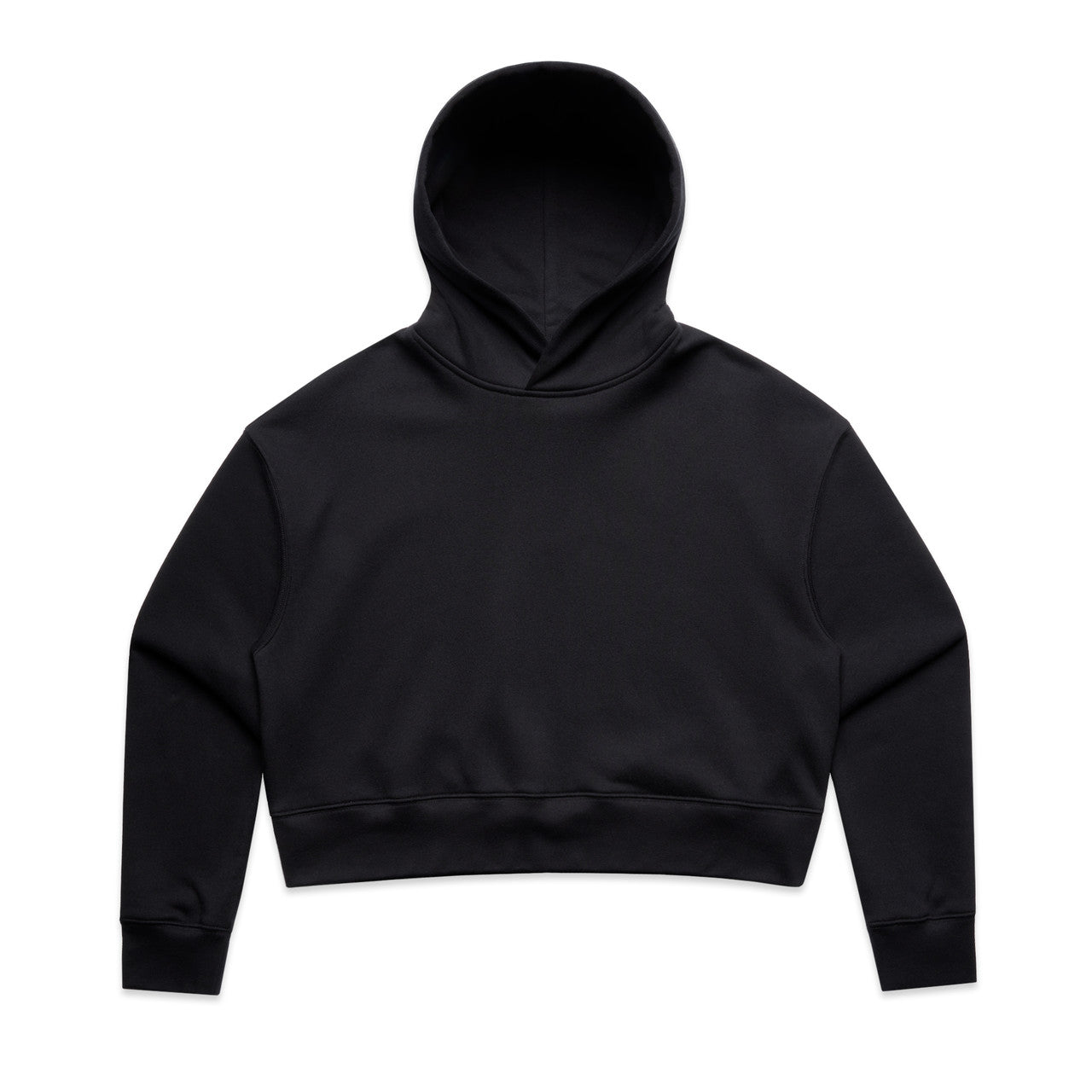 AS COLOUR - 4168 WOS RELAX CROP HOOD Black XSM