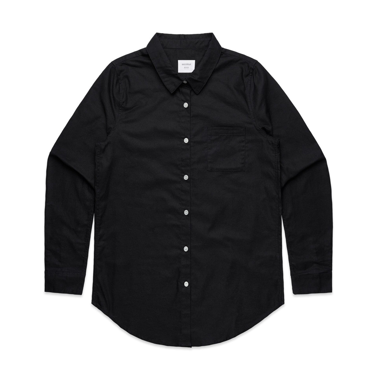 AS COLOUR - 4401 WOS OXFORD SHIRT Black XSM