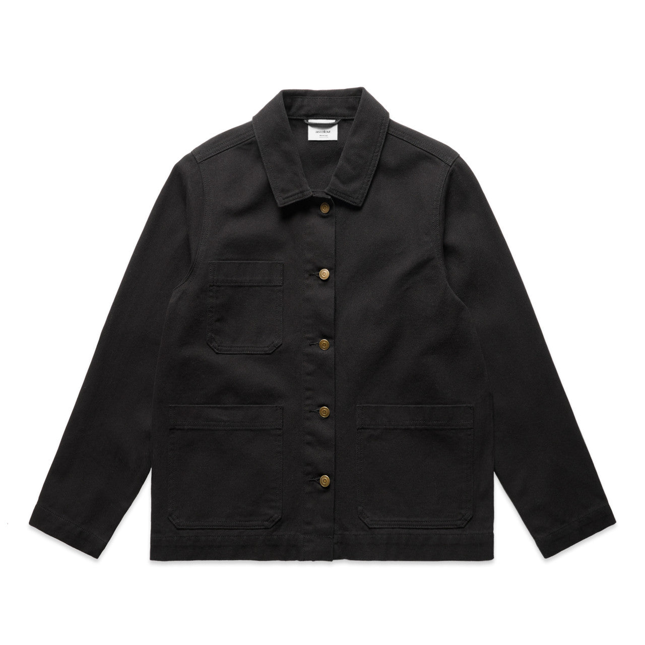 AS COLOUR - 4524 WOS CANVAS CHORE JACKET Black XSM