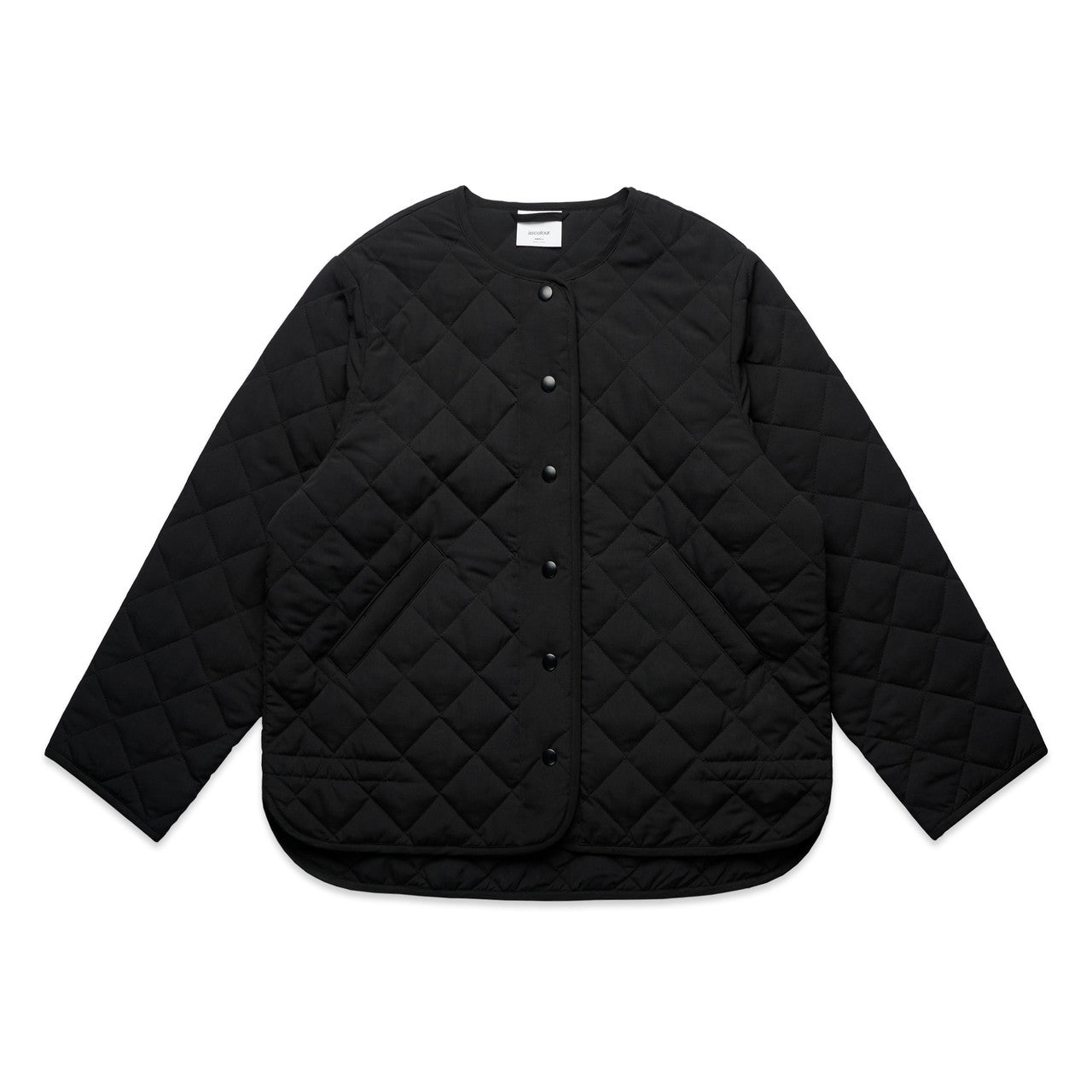 AS COLOUR - 4525 WOS QUILTED JACKET Black XSM