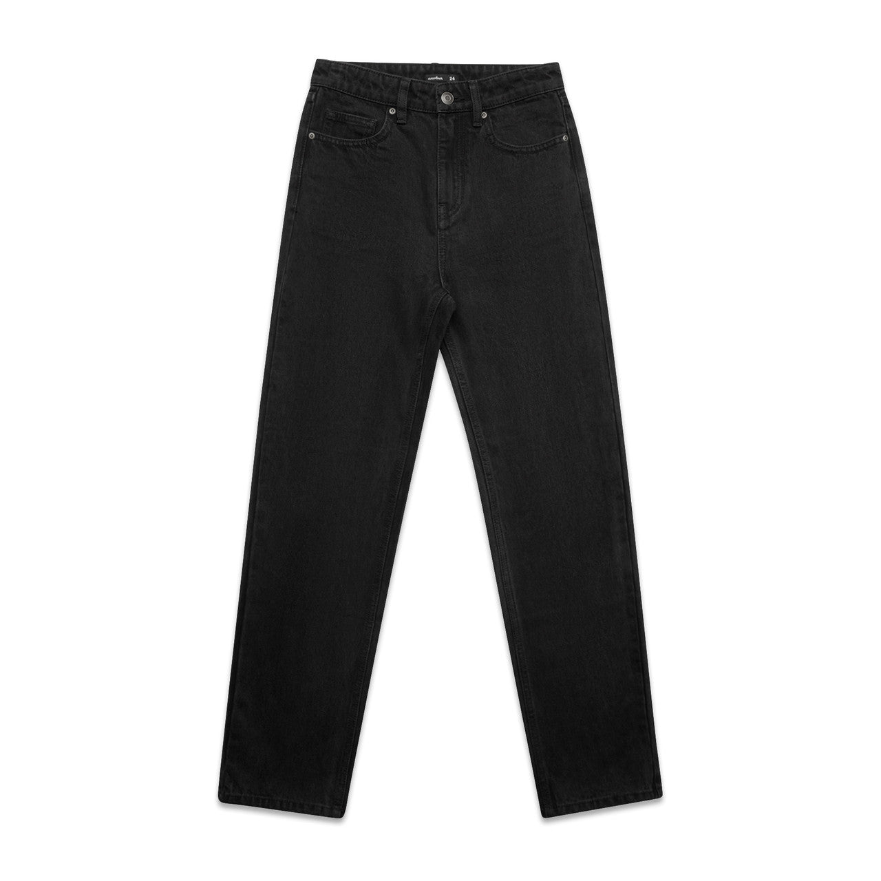 AS COLOUR - 4830 WOS STRAIGHT JEAN Washed Black 24