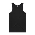 AS COLOUR - 5007 LOWDOWN SINGLET Black SML