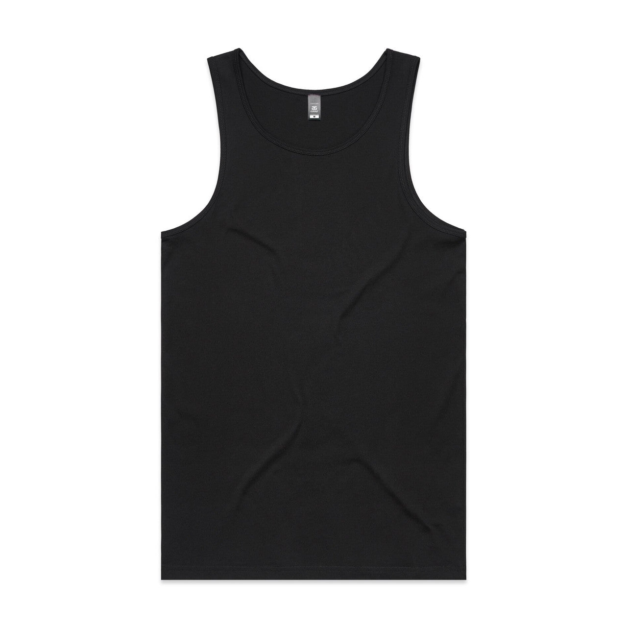 AS COLOUR - 5007 LOWDOWN SINGLET Black SML