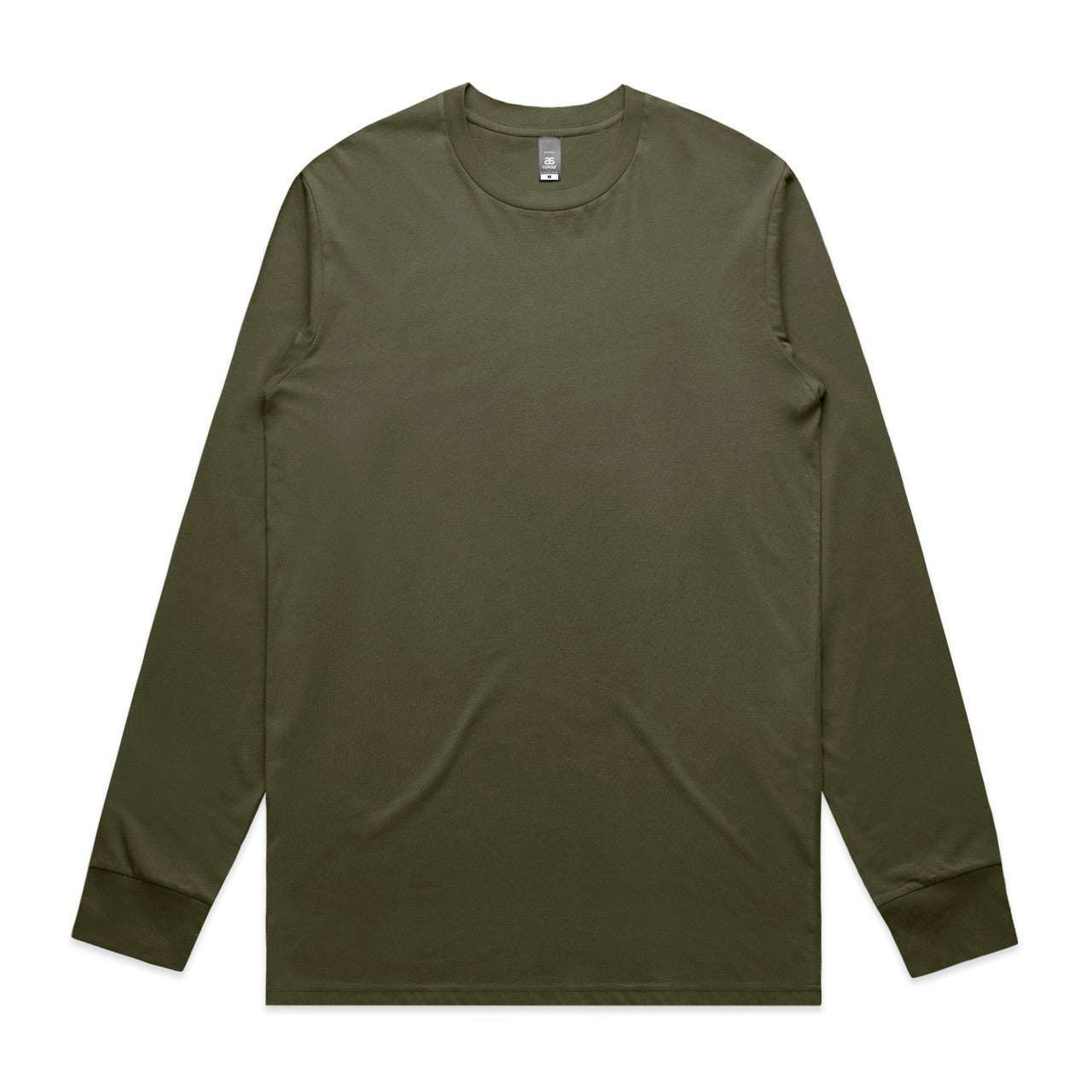 AS COLOUR - 5020 STAPLE LS TEE Army SML