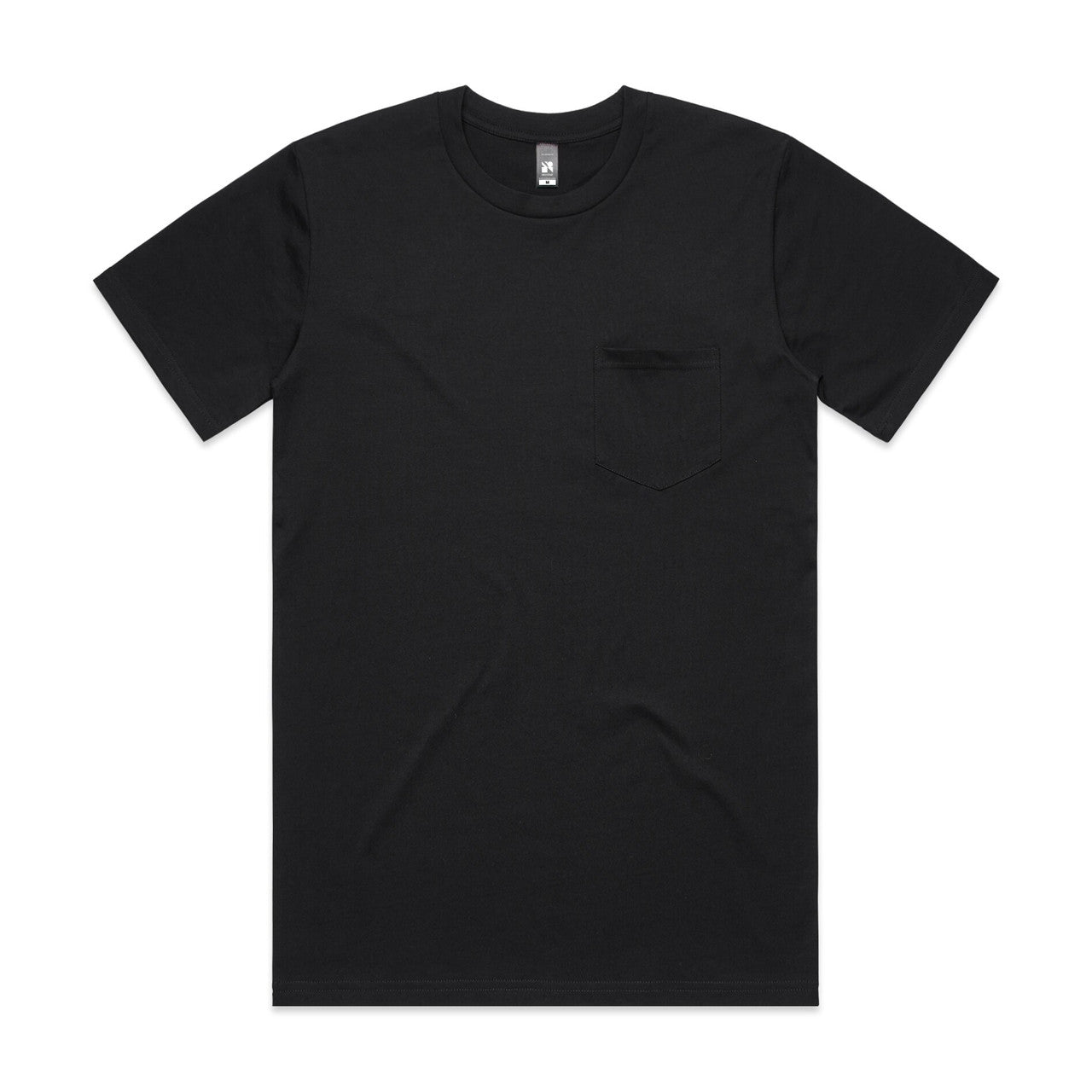 AS COLOUR - 5027 CLASSIC POCKET TEE Black SML