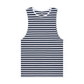 AS COLOUR - 5032 BARNARD STRIPE TANK Navy/White XSM