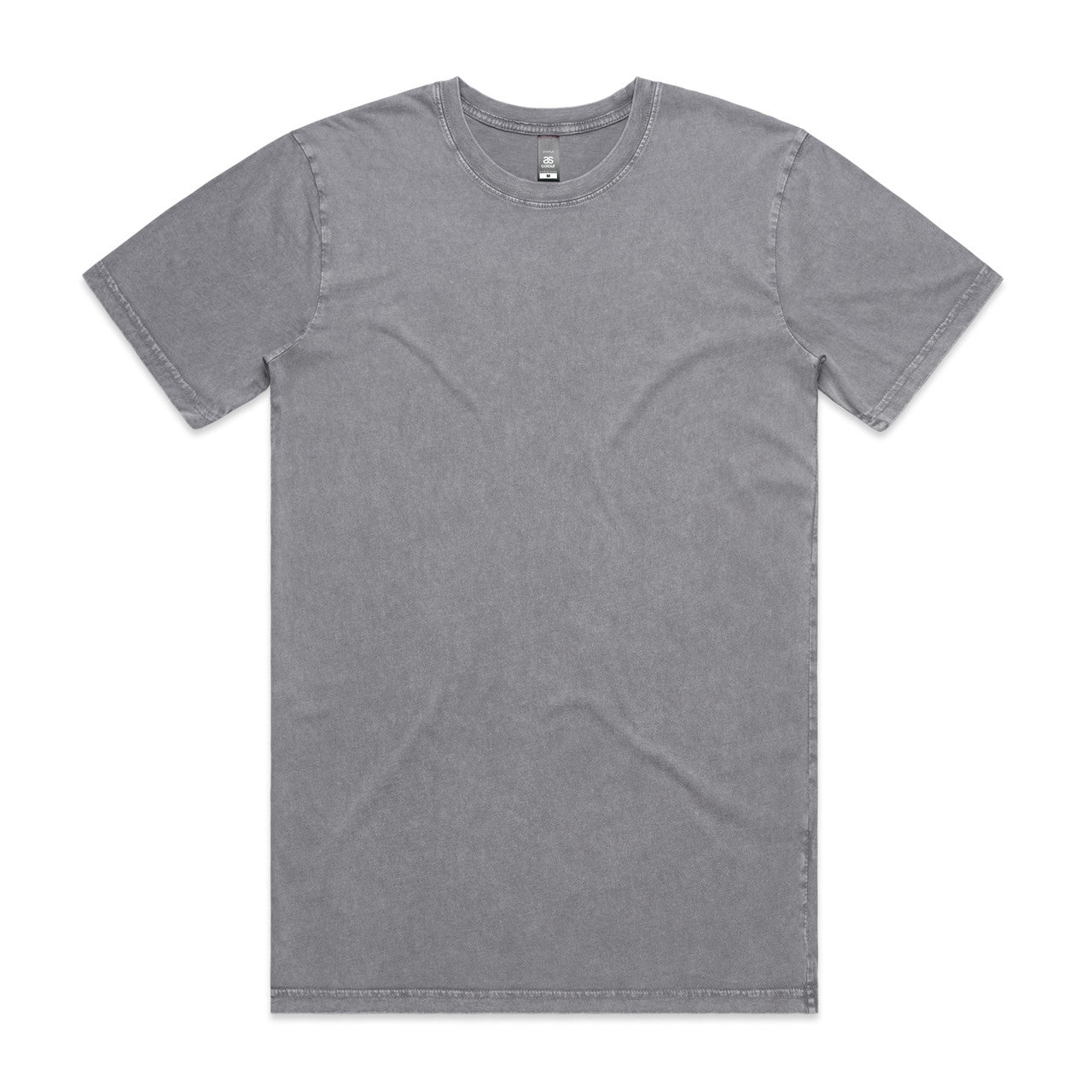 AS COLOUR - 5040 STONE WASH STAPLE TEE Ash Stone SML
