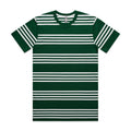 AS COLOUR - 5046 CLASSIC QUAD STRIPE Emerald/White SML