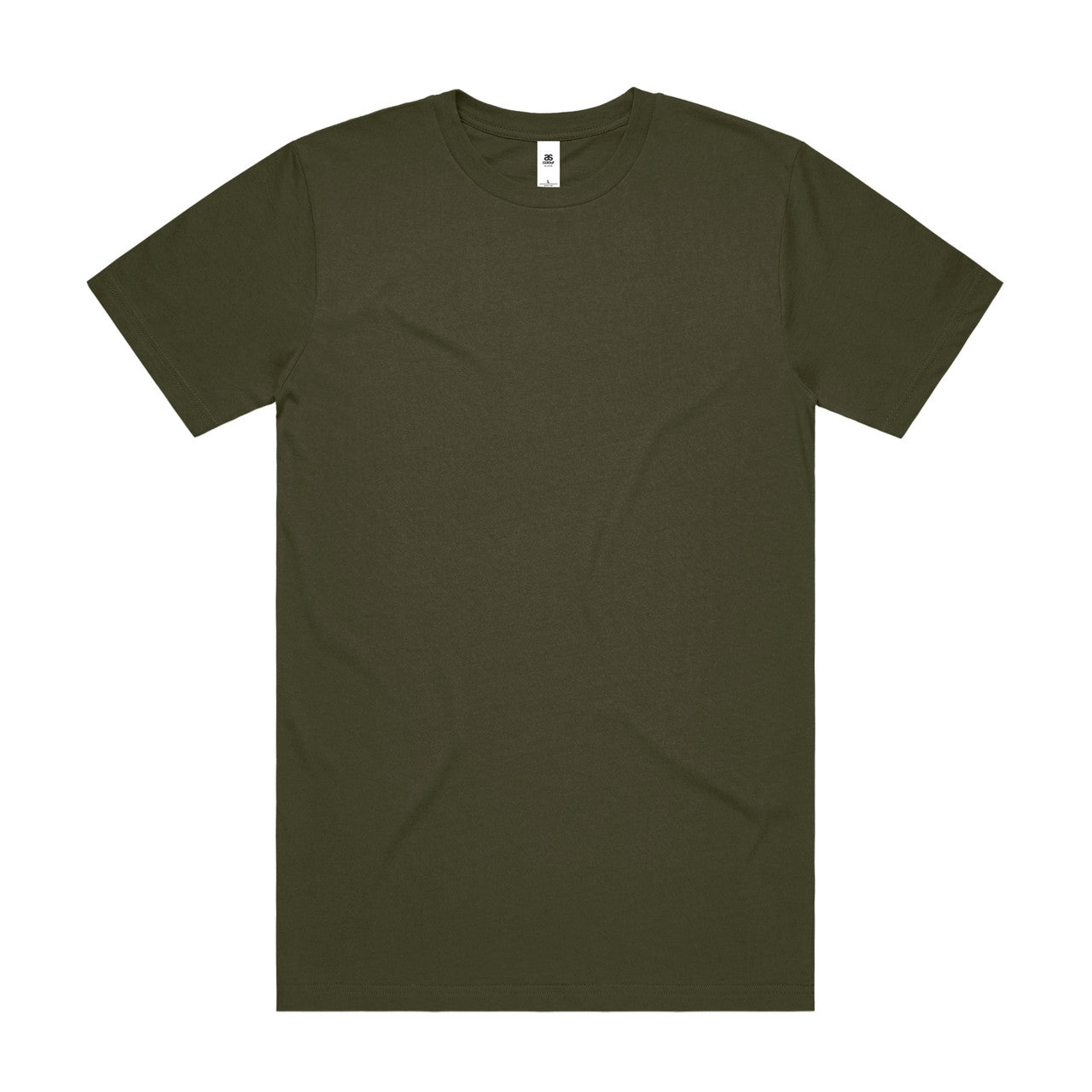 AS COLOUR - 5050T BLOCK TEE Army SML