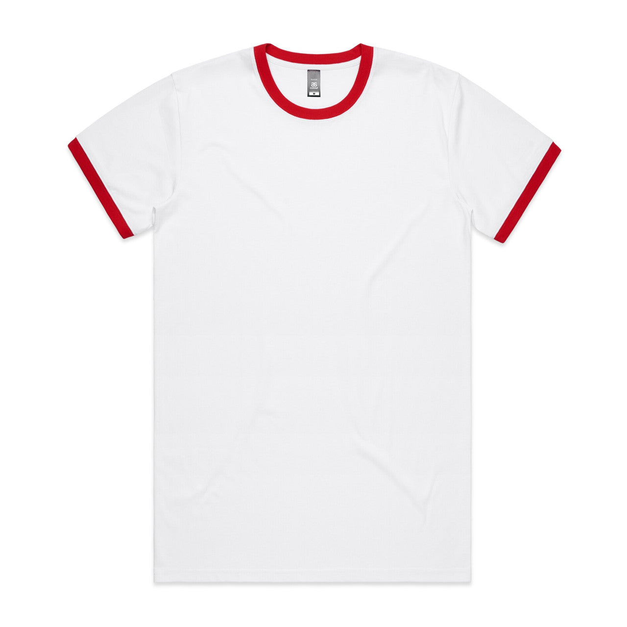 AS COLOUR - 5053 RINGER TEE White/Red SML
