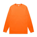 AS COLOUR - 5054F BLOCK LS TEE Safety Orange SML