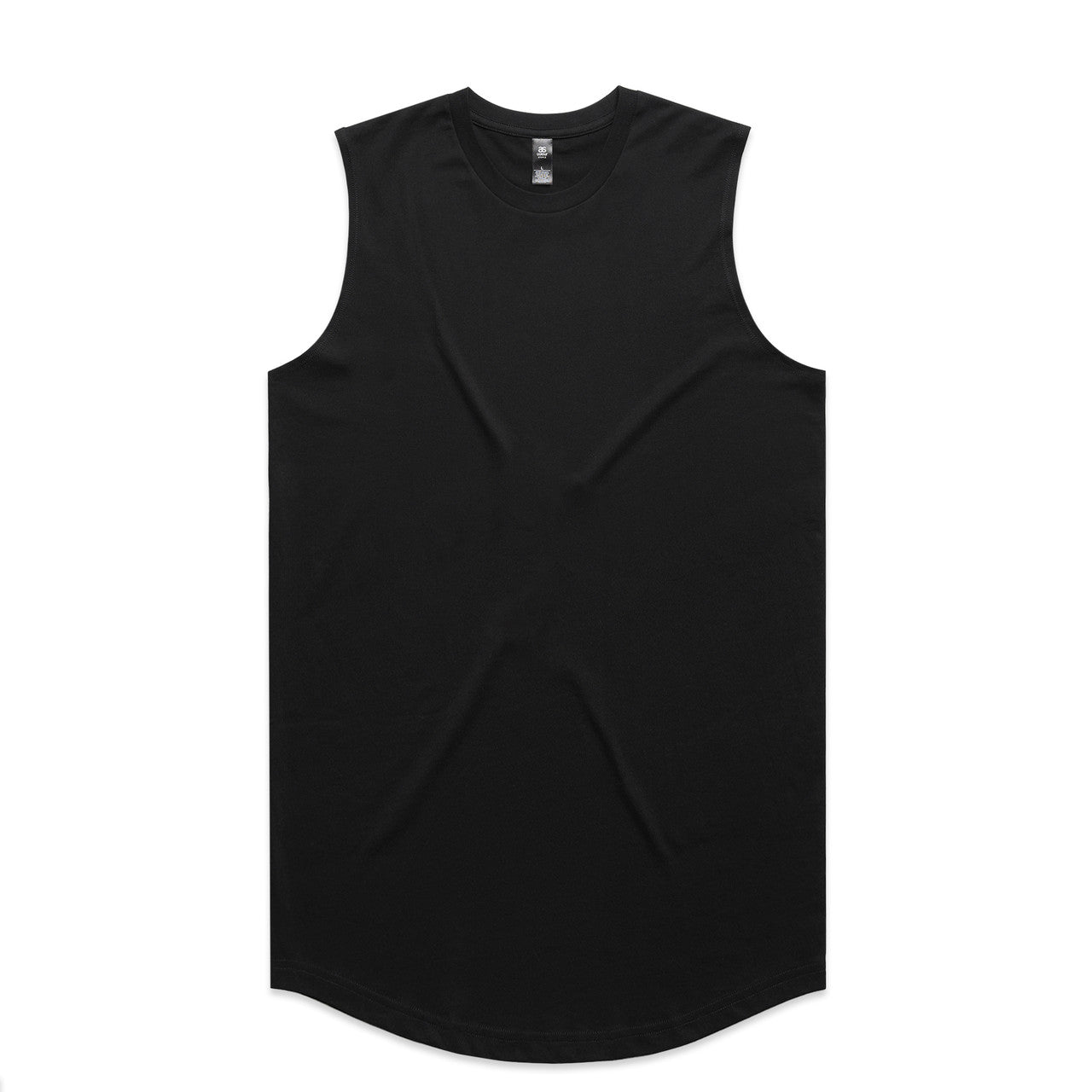 AS COLOUR - 5091 STAPLE CURVE TANK Black SML