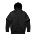 AS COLOUR - 5104 STENCIL ZIP HOOD Black XSM