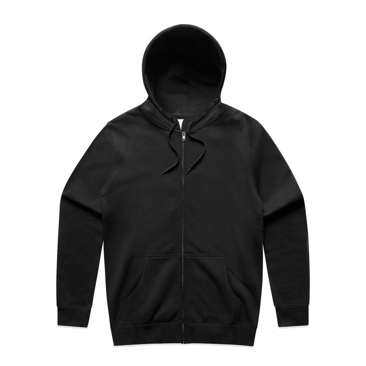 AS COLOUR - 5104 STENCIL ZIP HOOD Black XSM