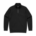 AS COLOUR - 5125 HALF ZIP CREW Black SML