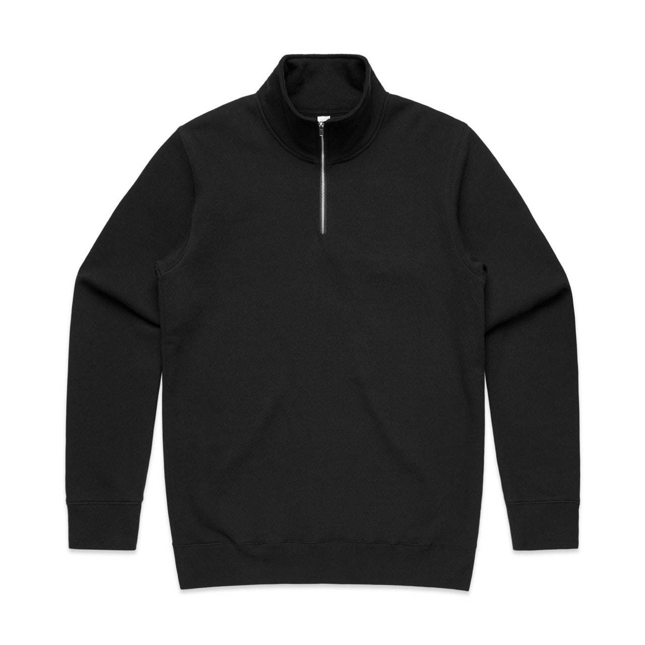 AS COLOUR - 5125 HALF ZIP CREW Black SML