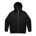AS COLOUR - 5148 HEAVY ZIP HOOD Black XSM